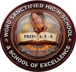 The Word Sanctified High School logo
