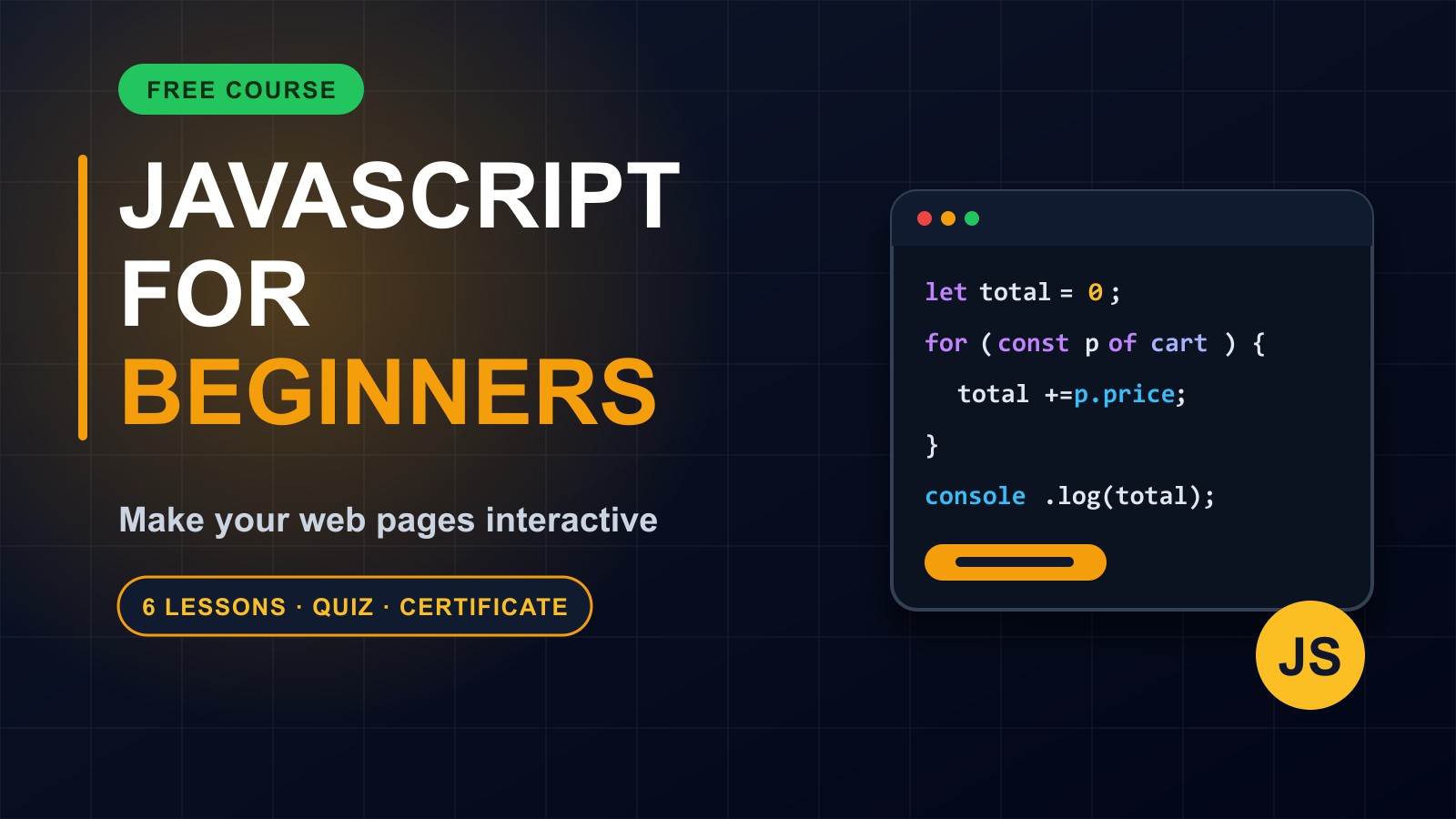 JavaScript for Beginners: Make Your Web Pages Interactive