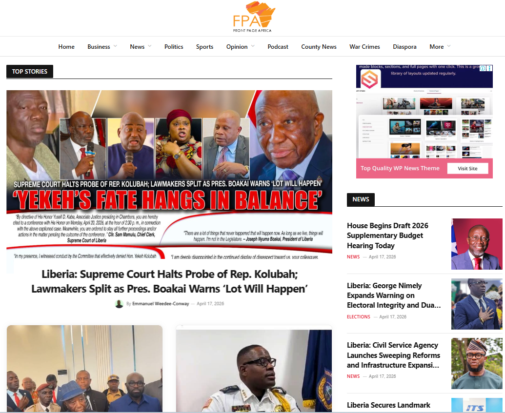 FrontPage Africa Digital Platform