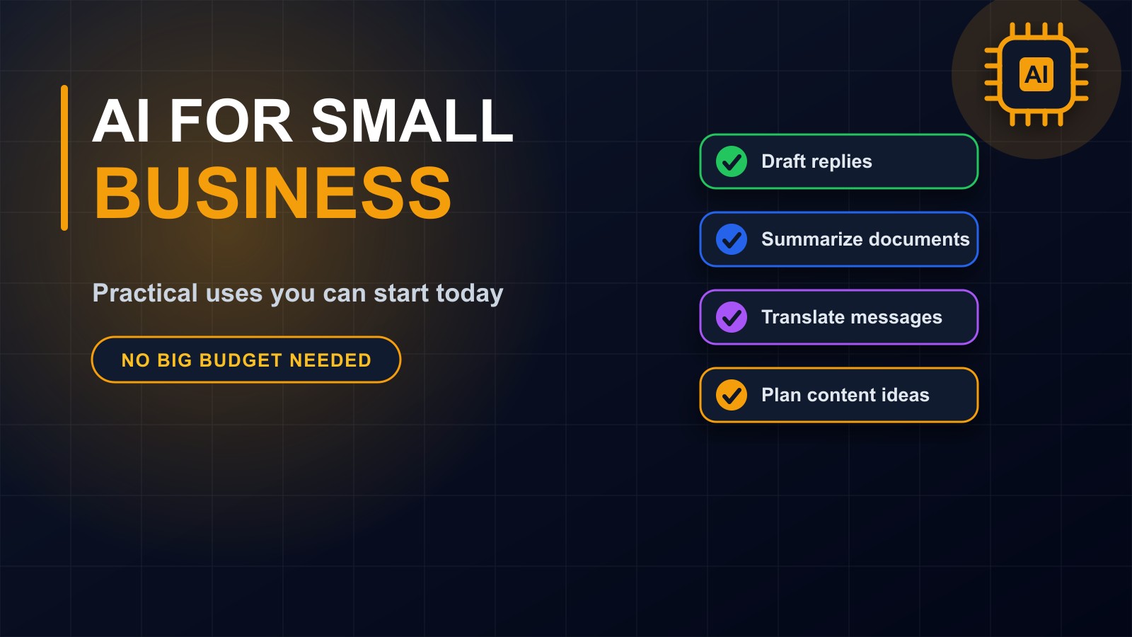 How Small Businesses Can Use AI Today, Without a Big Budget