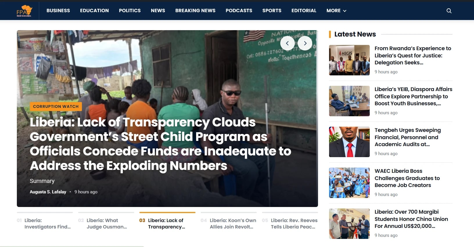 FrontPage Africa Digital Platform