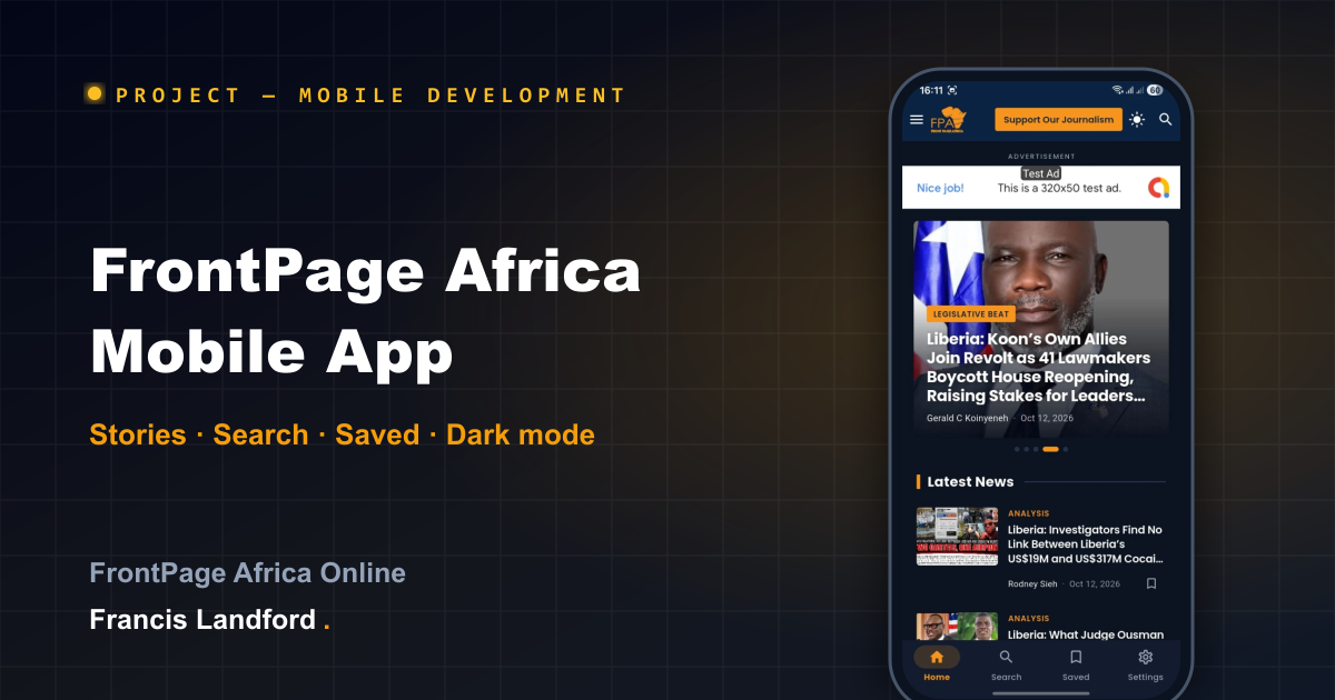 FrontPage Africa Mobile App