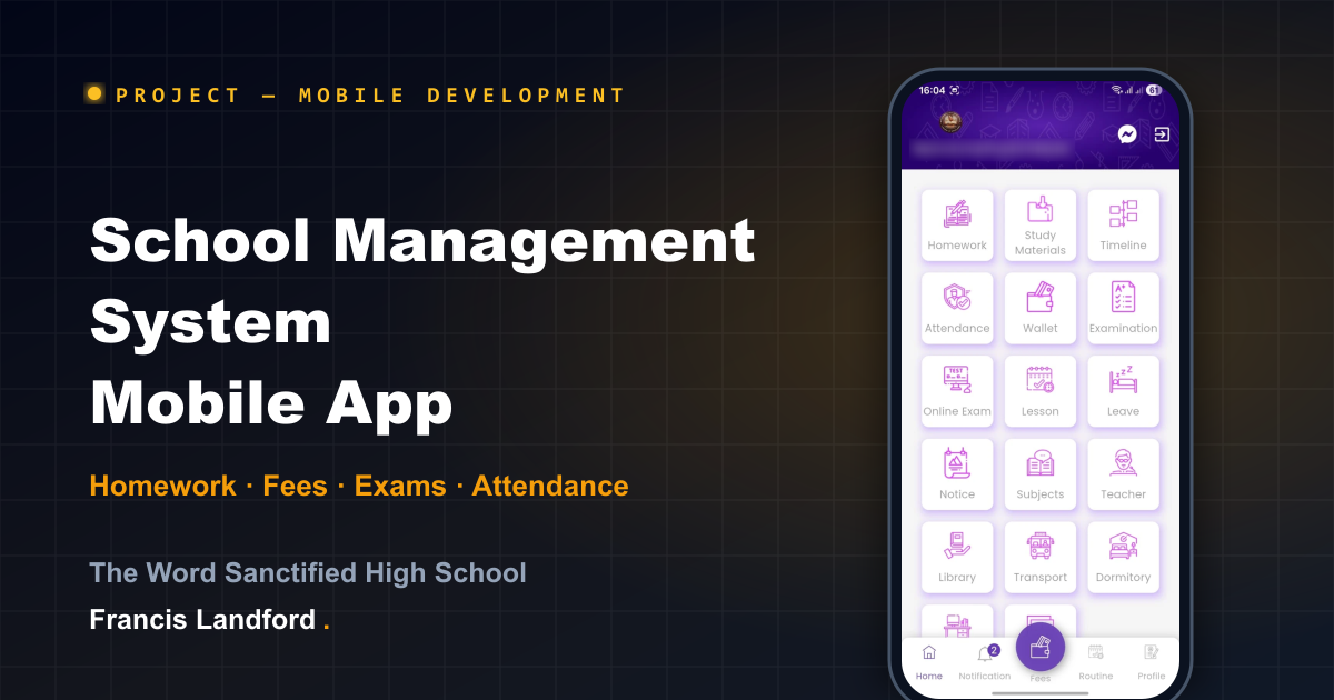 School Management System Mobile App