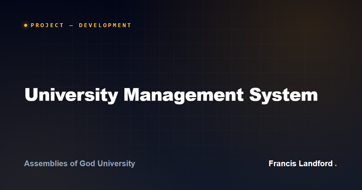 University Management System